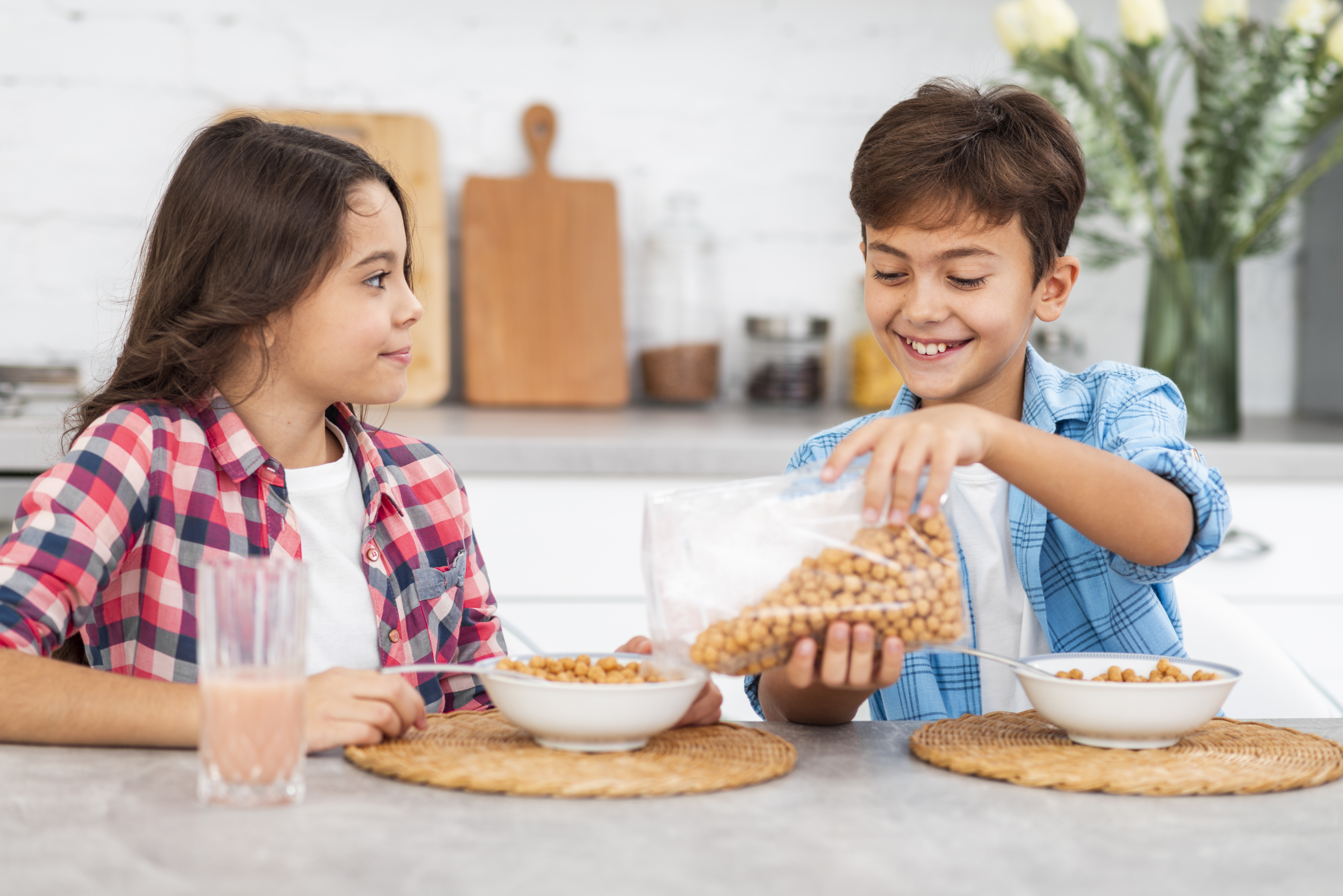 Family breakfast illustration